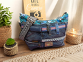 Sac croissant « Denim Belt Chic »