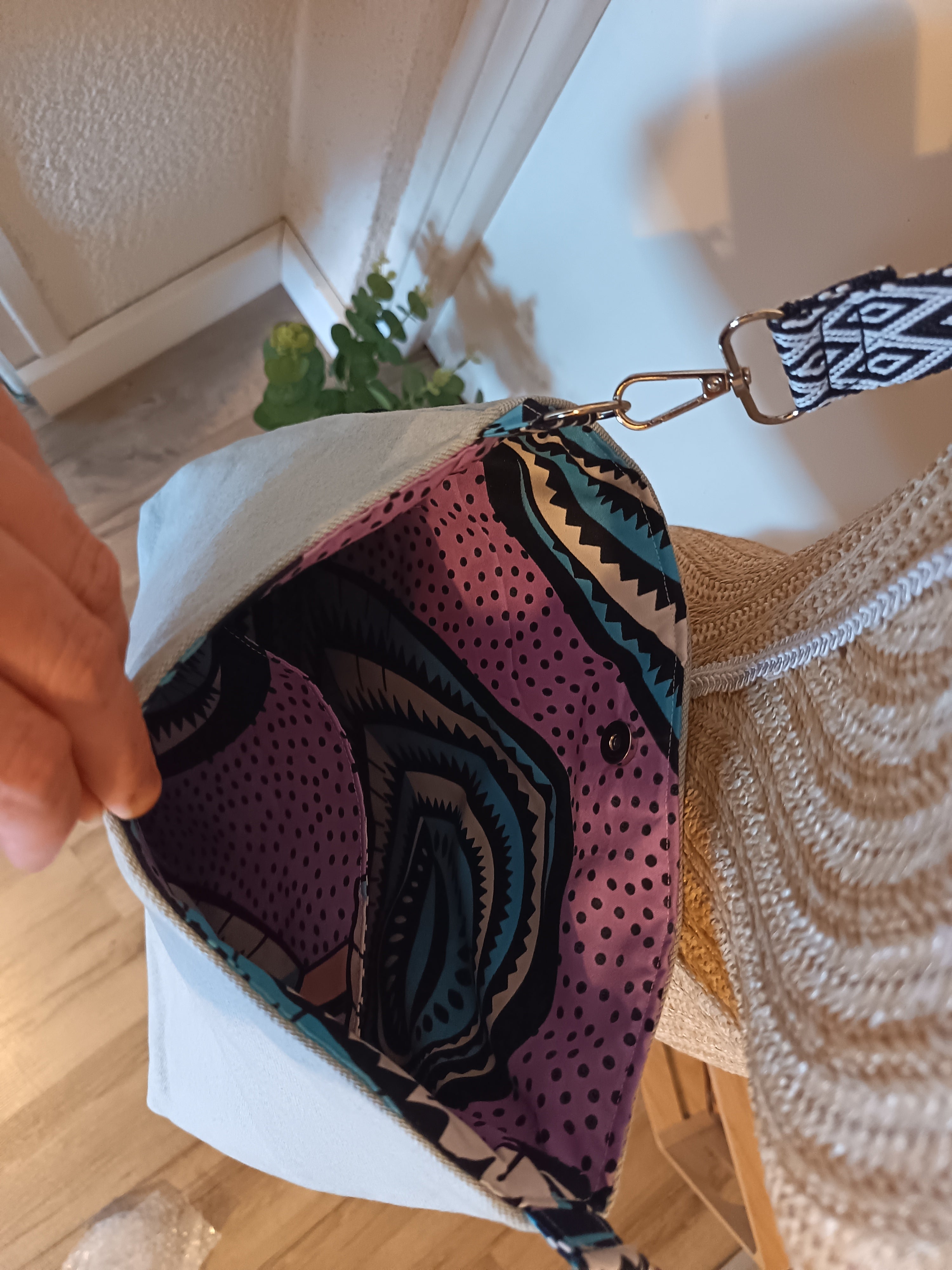 Sac Bandoulière Wax & Jean Recyclé – Hakuna Matata