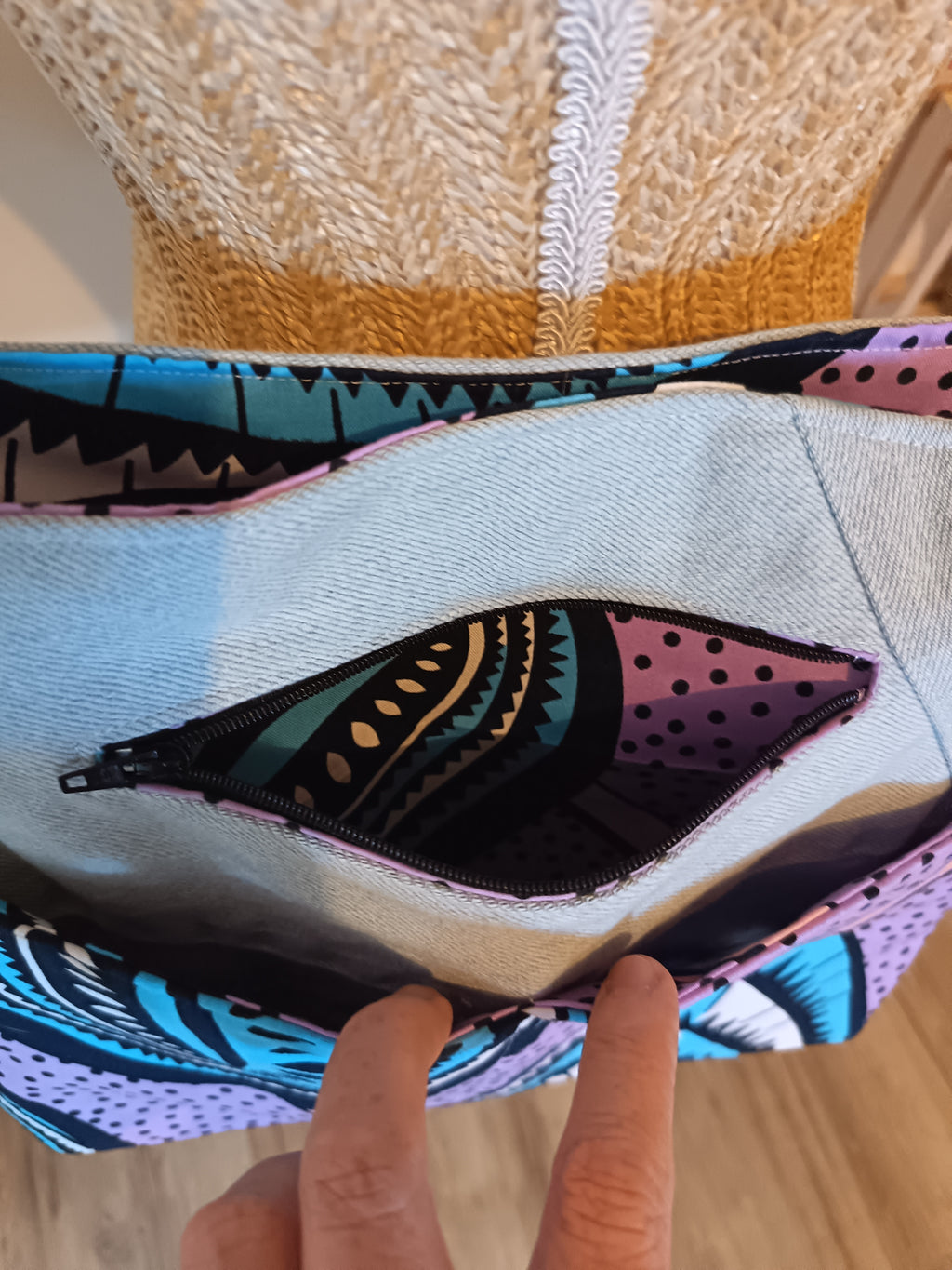 Sac Bandoulière Wax & Jean Recyclé – Hakuna Matata