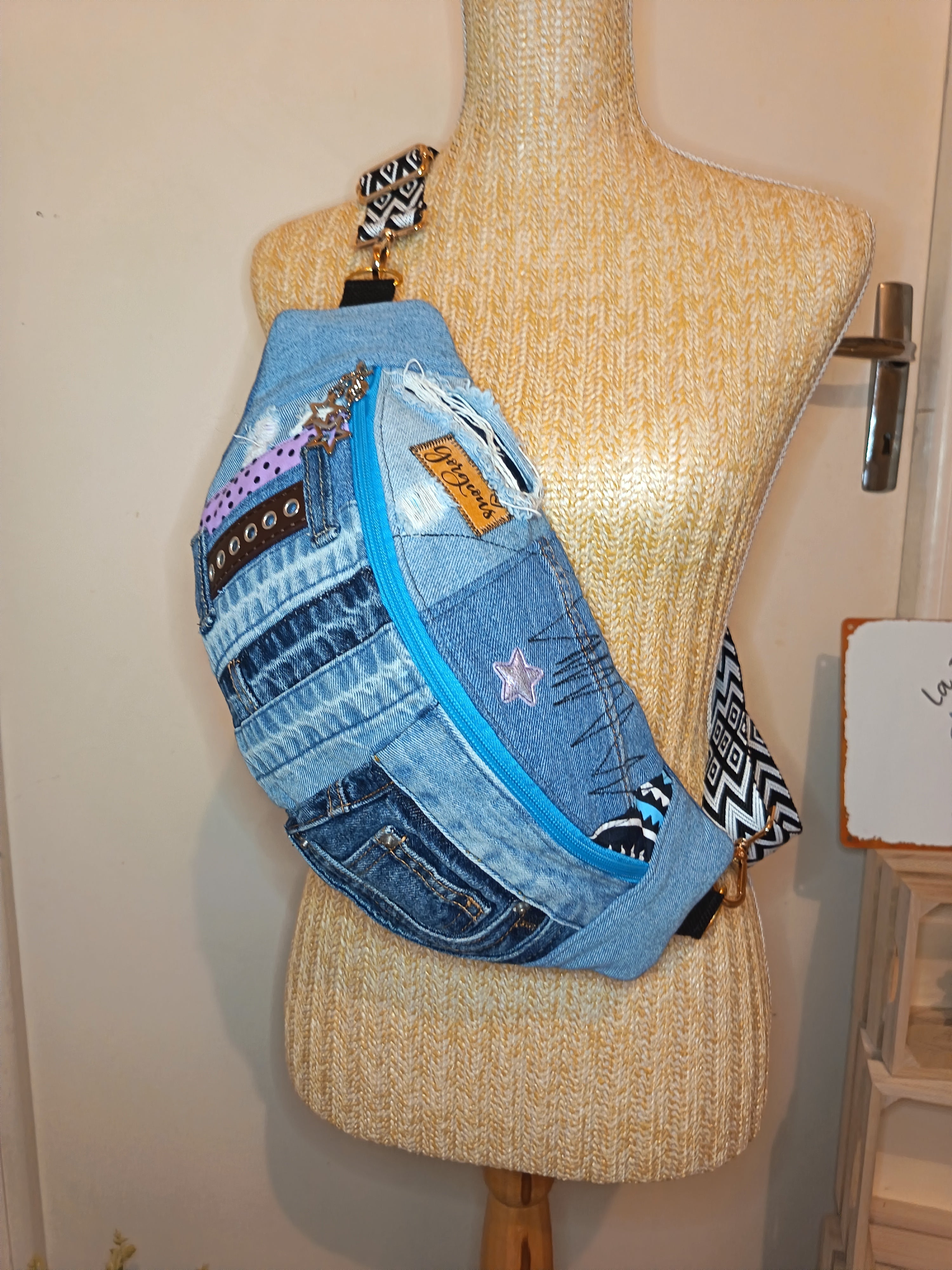 Banane Patchwork Jean Recyclé – Gorgeous